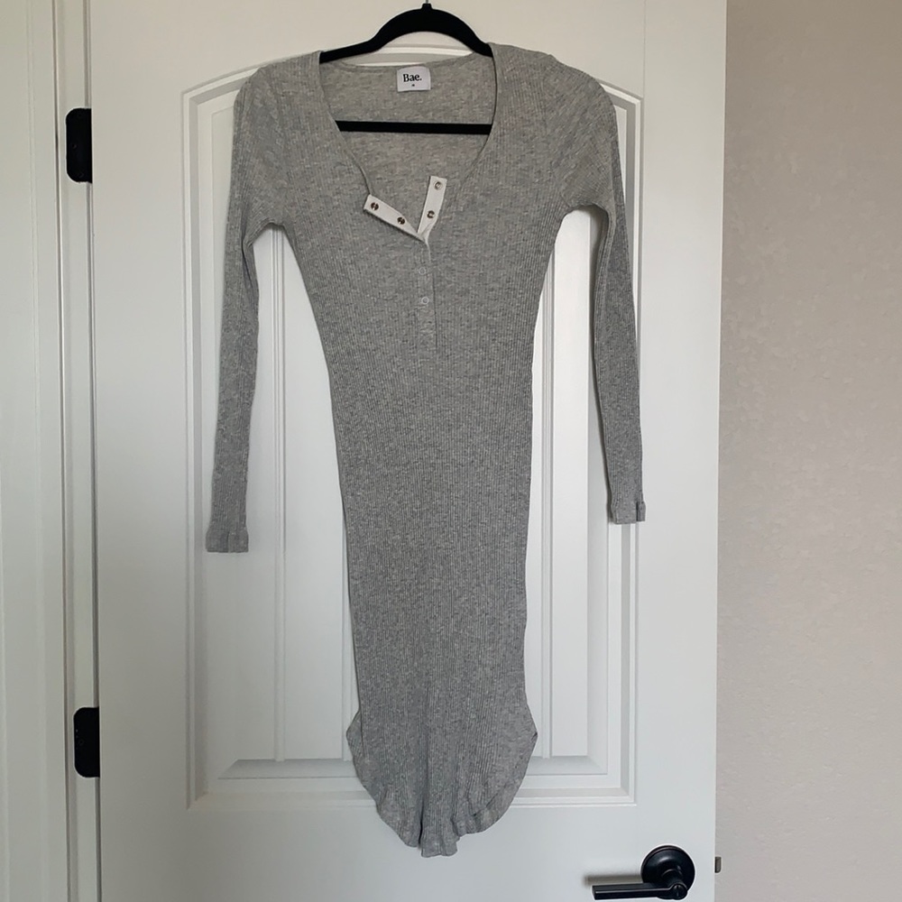 Bae Ribbed Dress; nursing friendly
